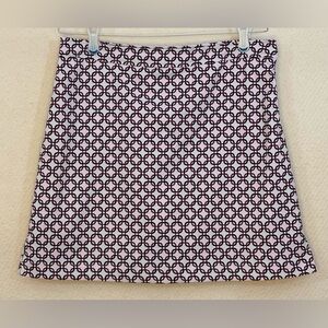 BNWT Cracked Wheat Skort Size 8 with Unique White, Black and Purple Pattern